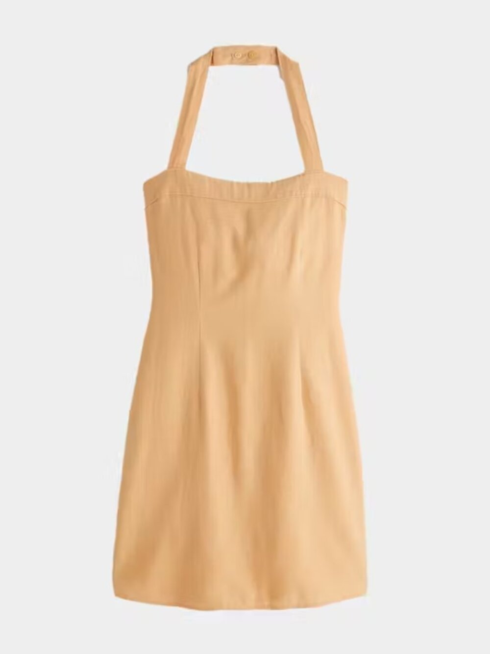 Abercrombie & Fitch Halter Linen-Blend Mini Dress